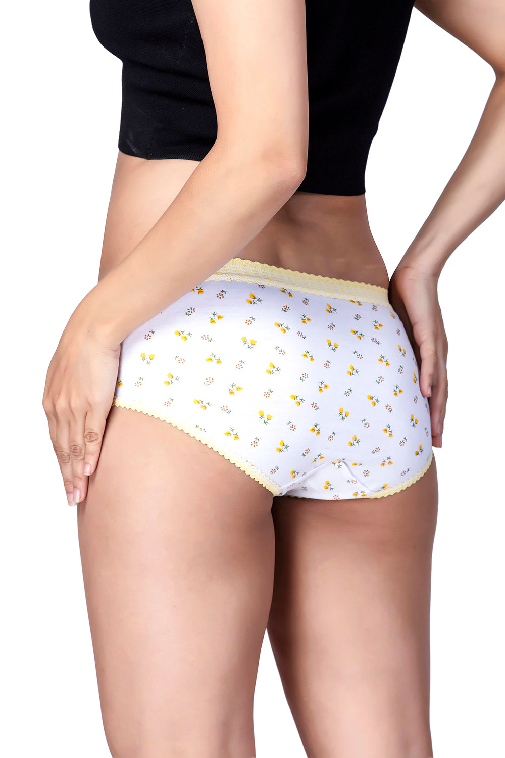 White Print Regular Women's Underwear Set - Pack Of 3