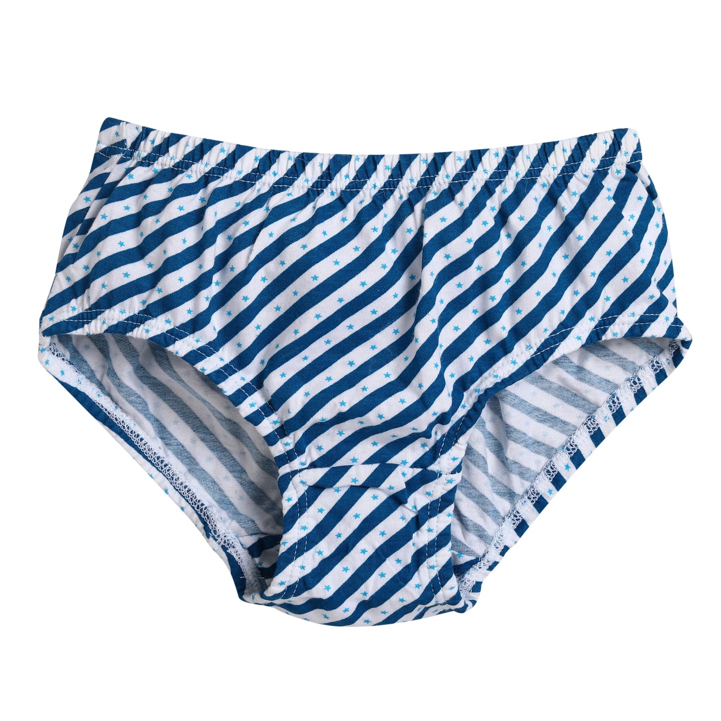 Sunshine Com Strip Blue Girl's Panties Set - Pack Of 3