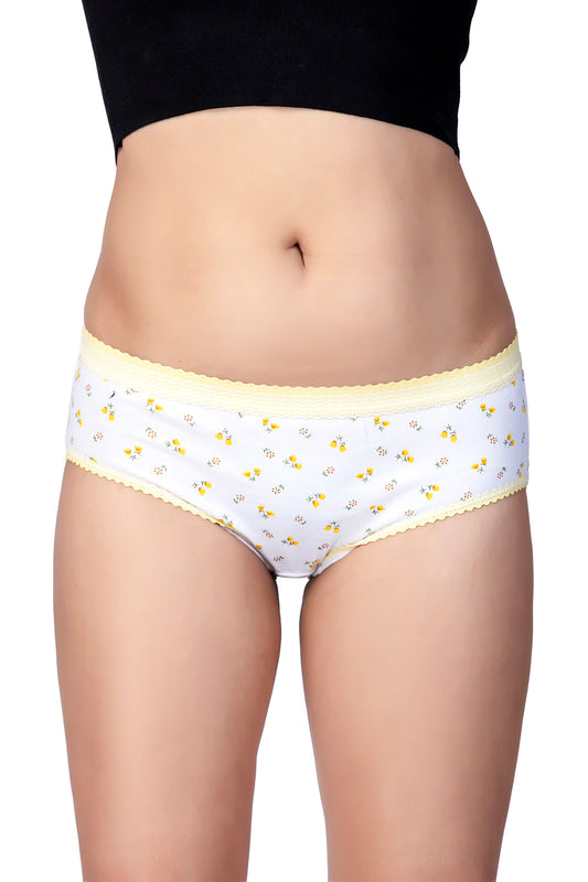 White Print Regular Women's Underwear Set - Pack Of 3