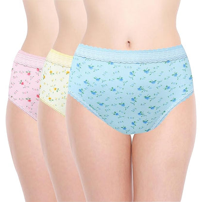 Pastel Print Regular Women's Underwear Set - Pack Of 3