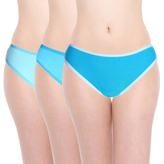 Rainbow Plan Blue Women's Bikini Set - Pack Of 3