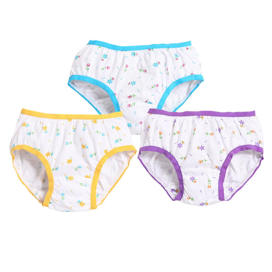 Tinsel White 723 Girl's Panties Set - Pack Of 3