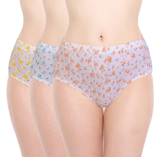 White Print Comfort Women's Underwear Set - Pack Of 3